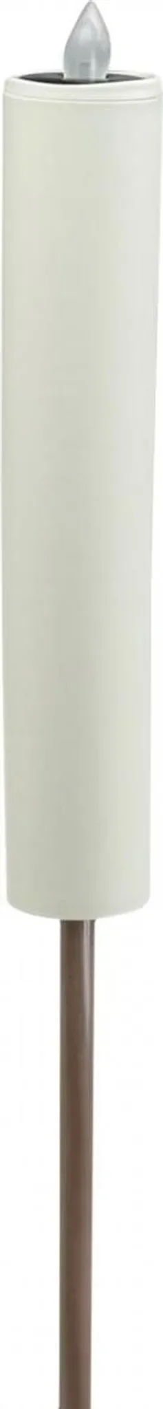 Lumineo LED Solar-Gartenfackel „Kerze“, Ø 4 cm, Höhe 97,5 cm, orange Flamme